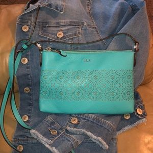 NWOT Lauren Ralph Lauren Teal Crossbody